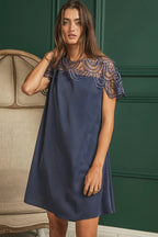 Vivienne Crochet-Lace Yoke Dress - Dressed.
